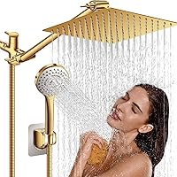 High Pressure Rainfall Shower Head/Handheld Shower Combo with 11