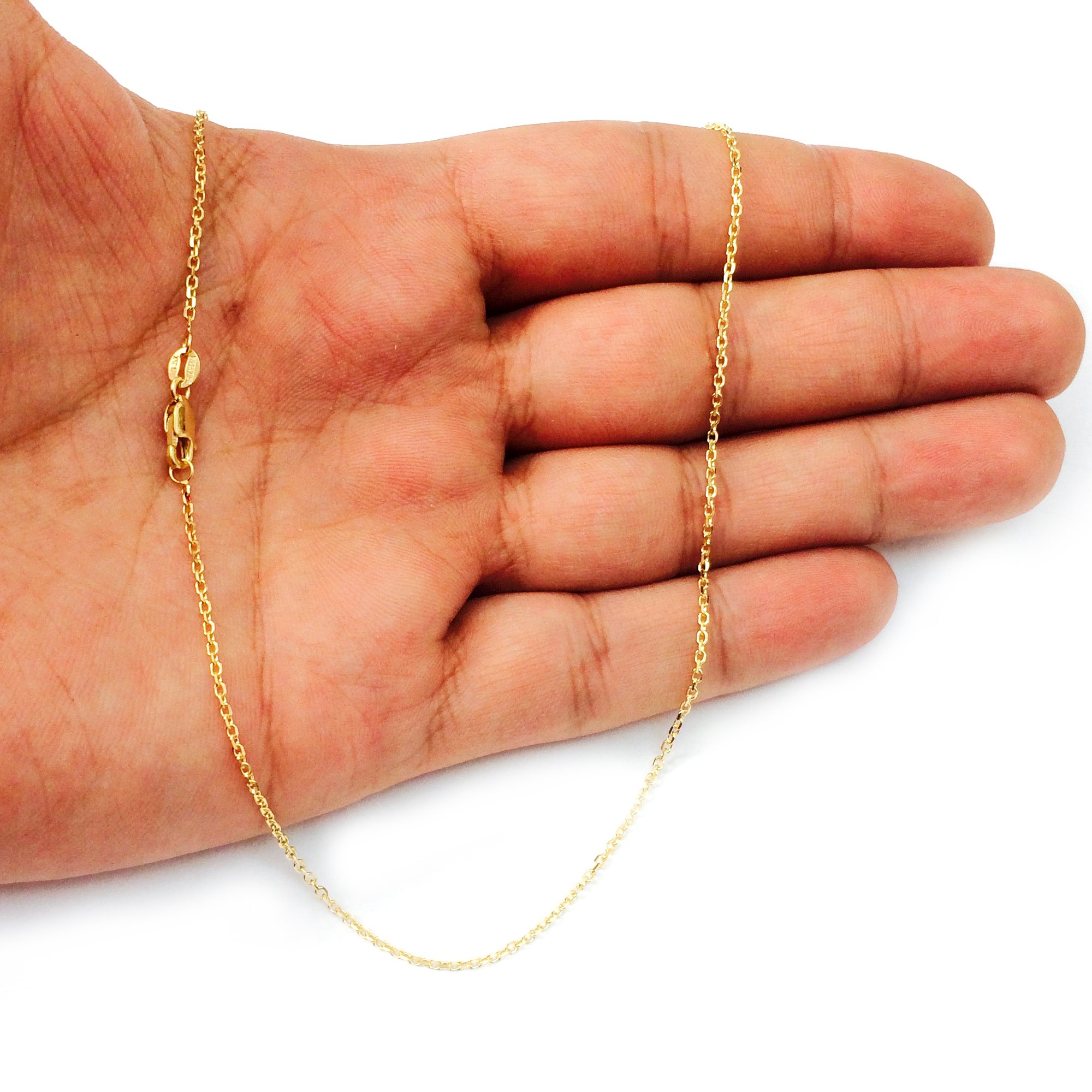 Jewelry Affairs 14k Yellow Gold Cable Link Chain Necklace, 1.4mm