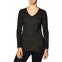 Women's Micro Waffle Thermal V-Neck