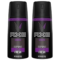 AXE Body Spray for Men, Excite, 4 Ounce (Pack of 2)