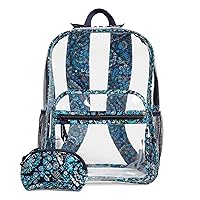 Vera Bradley Clearly Colorful Large Backpack with Pouch, Dreamer Paisley