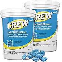 CREW Diversey Easy Paks Toilet Bowl Cleaner, Fresh Floral Scent, 0.5 Oz Packet, 90 Packets/tub, 2 Tubs/carton