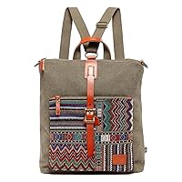 TSD Brand Four Seasons Convertible Canvas Backpack