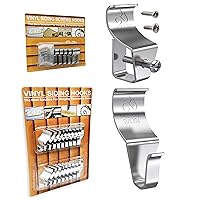 NACETURE Vinyl Siding Hooks Hanger - 20 Pack and Vinyl Siding Screw Hanger 6 Pack - Heavy Duty Stainless No-Hole Needed Vinyl Siding Clips for Hanging- Vinyl Siding Hooks for Outdoor Decorations