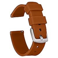 GadgetWraps 16mm Silicone Watch Band Strap with Quick Release Pins – Compatible with Fossil, Skagen, Misfit - 16mm Quick Release Watch Band (Light Brown, 16mm)