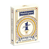Americana Playing Card Game, Classic Deck of Cards associated with The Stars and Stripes, Play Poker, Rummy, Solitaire or snap, Gift and Toy for Boys Girls and Adults Aged 4 Plus