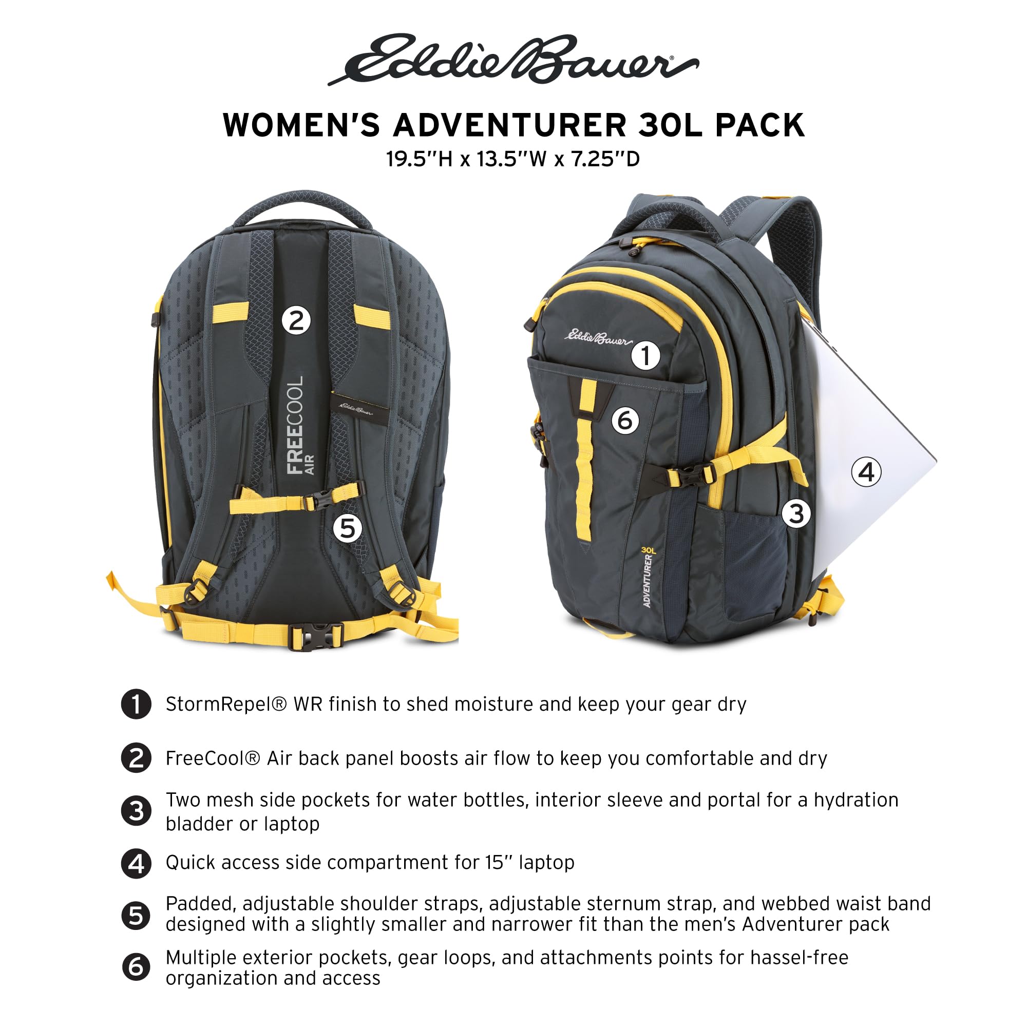 Eddie Bauer Women's Adventurer 30L Daypack, Dark Plum, One Size