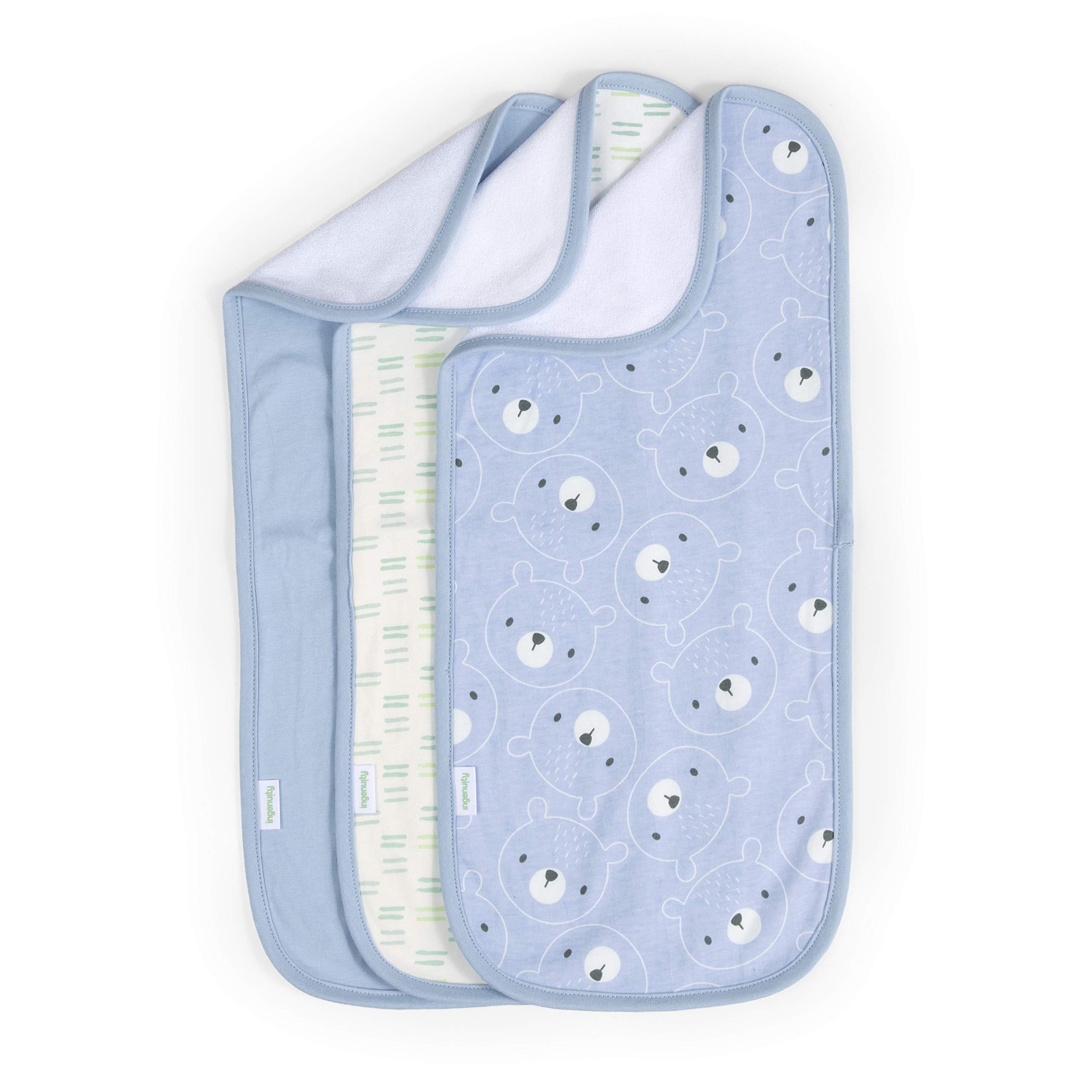 Ingenuity Easy Eater™ 3-Pack Baby Bandana Bib Set - Kodi™ & Easy Eater™ 3-Pack Baby Burp Cloth Set - Kodi™