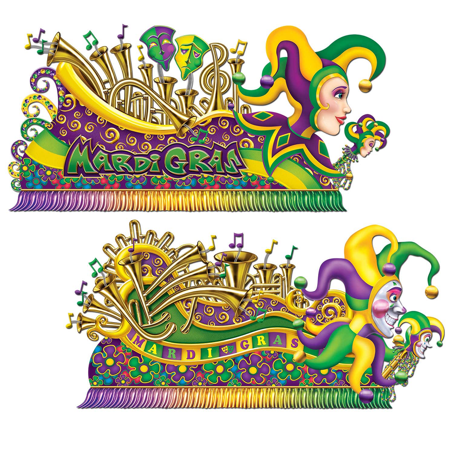 Mardi Gras Float Props Party Accessory (1 count) (2/Pkg)