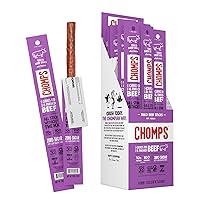 Chomps Grass-Fed Taco Beef Jerky Snack Sticks 24-Pack - Keto, Paleo, Whole30, 10g Lean Meat Protein, Gluten-Free, Zero Sugar Food, Non-GMO