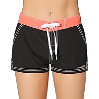 Women Quick Dry Swimwear Trunks Sports Board Shorts with Soft Briefs Inner Lining