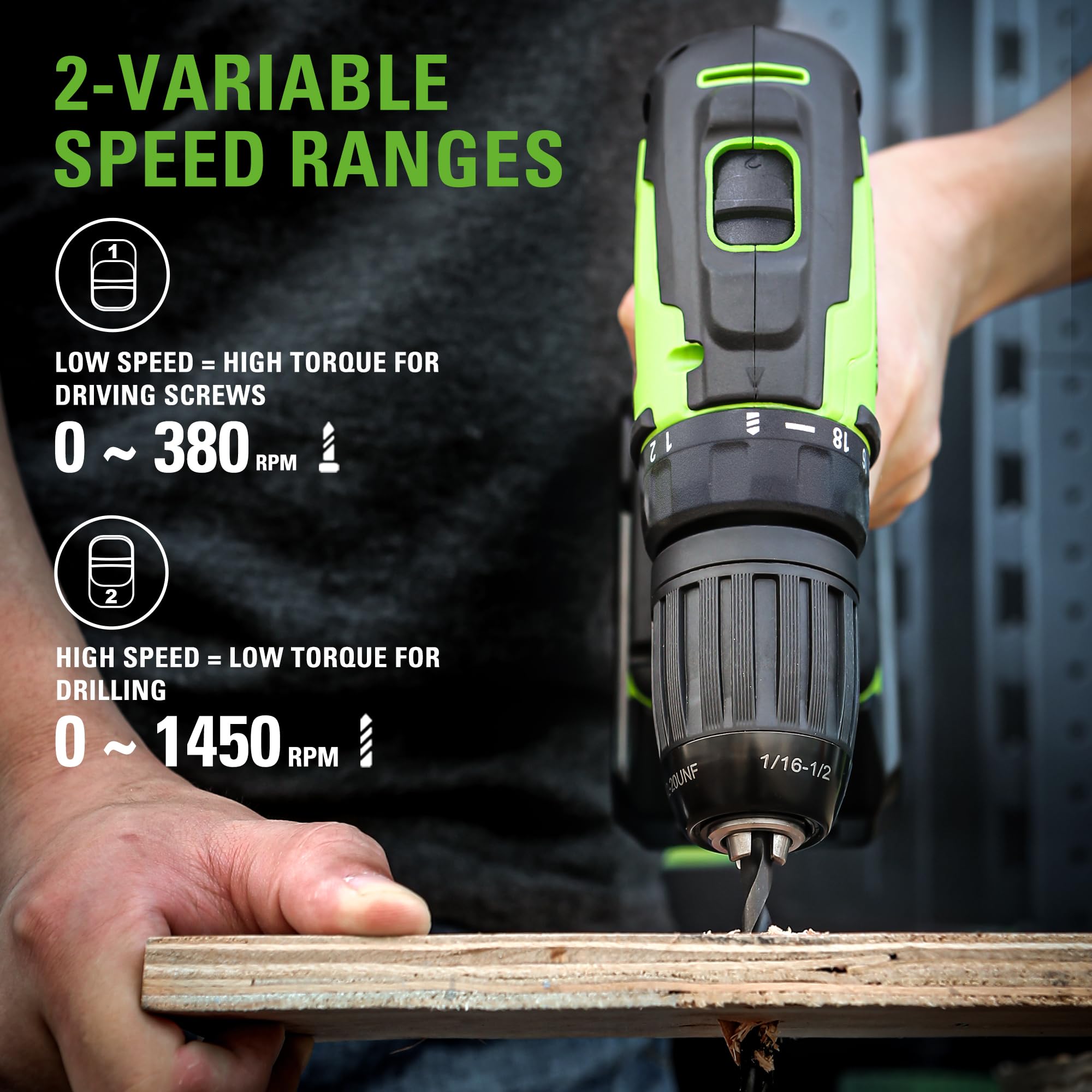 Greenworks 24V Brushless Drill / Driver, 2Ah USB Battery and Charger Included