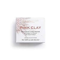 Revolution Skincare Pink Clay Detoxifying Face Mask, Blackhead Remover, Draws Out Impurities, Vegan & Cruelty-Free, 1.69 fl.oz/50ml