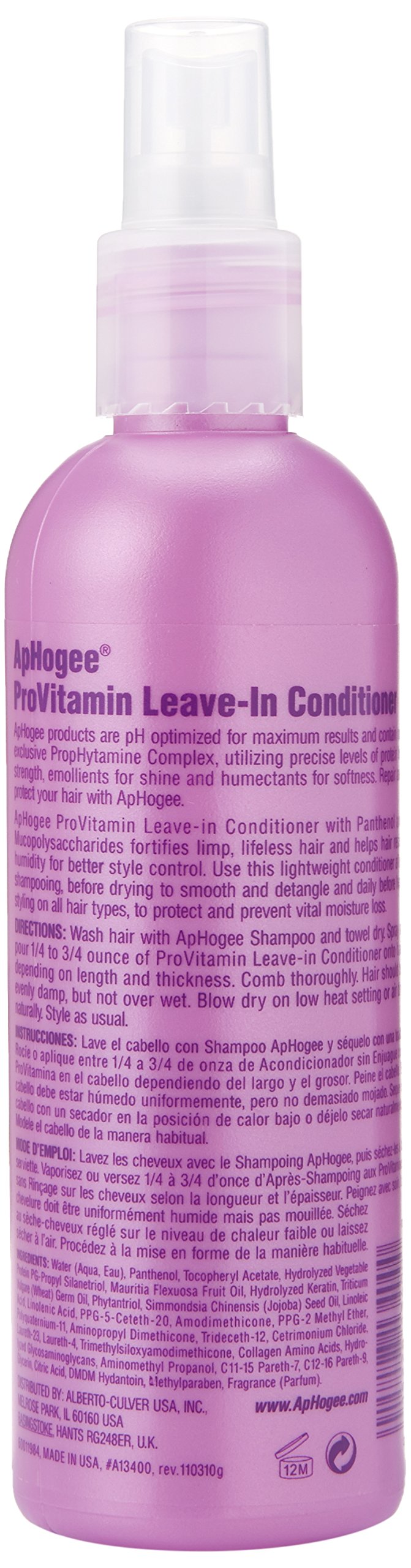 Aphogee Pro-Vitamin Leave-In Conditioner, 8 Fl Oz