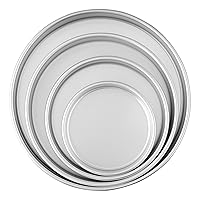 Wilton Round Cake Pans, Aluminum, 4 Piece Set for 6-Inch, 8-Inch, 10-Inch and 12-Inch Cakes