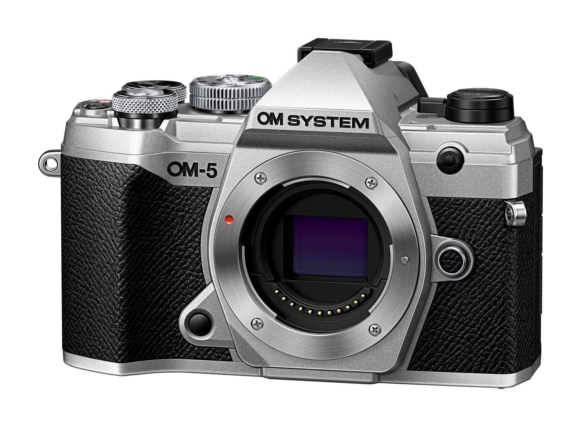 Olympus OM System OM-5 Silver Micro Four Thirds System Camera Outdoor Camera Weather Sealed Design 5-Axis Image Stabilization 50MP Handheld High Res Shot