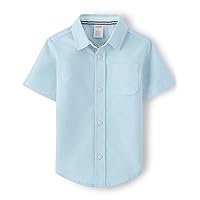 Gymboree Boys' and Toddler Short Sleeve Oxford Button Up Dress Shirt