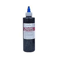 Handy Art Washable Glitter Glue 8 ounce, Black