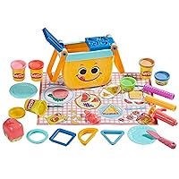 Play-Doh Picnic Shapes Starter Set, Preschool Toys for 3 Year Old Girls & Boys, Play Food, 12 Tools & 6 Modeling Compound Colors