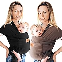 Baby Wrap Carrier Baby Carrier Newborn to Toddler Premium Cotton Baby Sling Baby Carrier Wrap Infant Newborn Carrier Baby Holder One Size Fits All Baby Wearing Wrap Front Pocket by Max&So