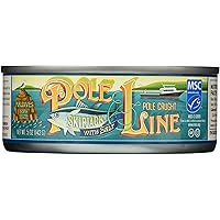 POLE AND LINE Skipjack Tuna in Water, 5 OZ