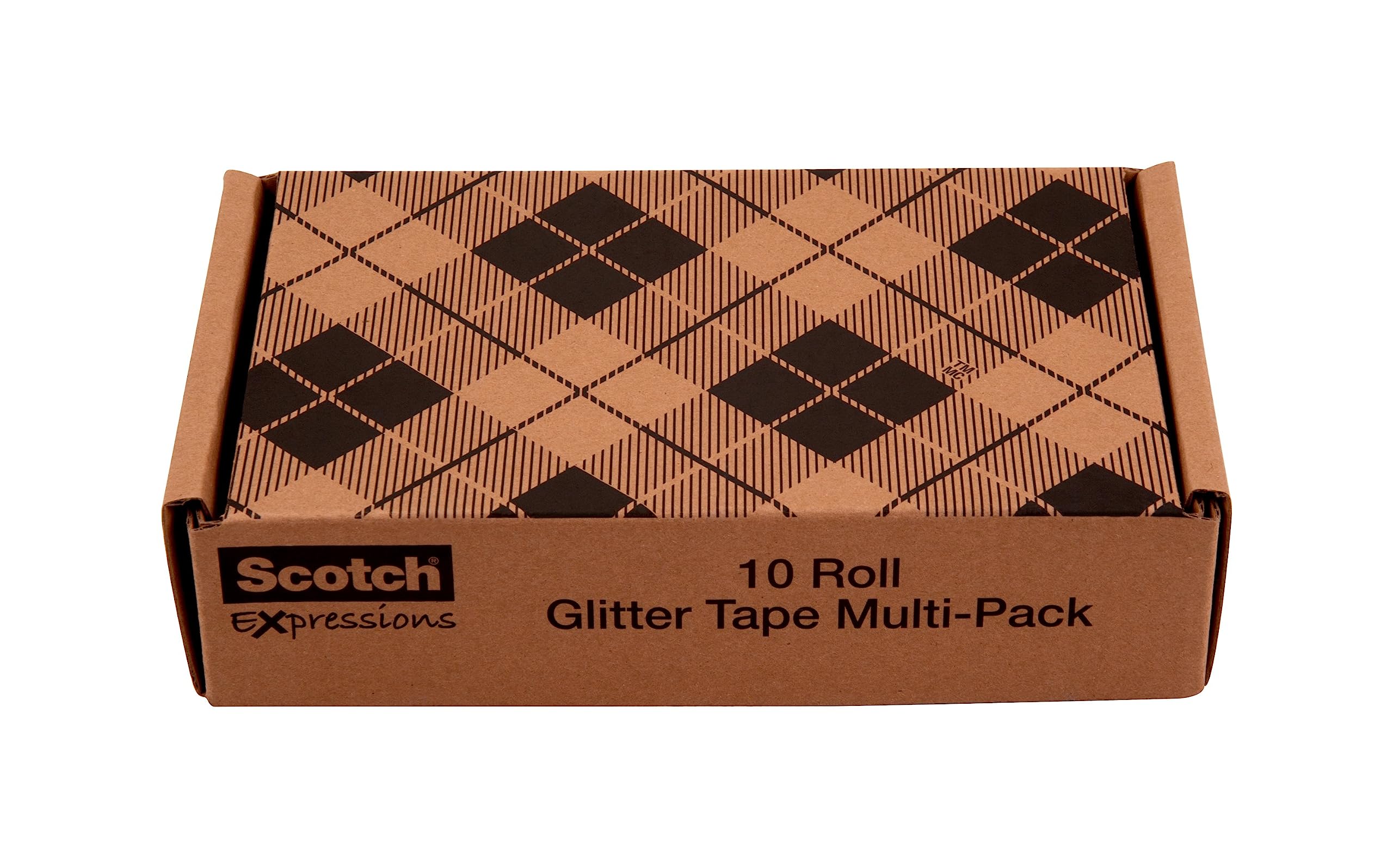 Scotch Glitter Washi Tape, 10 Rolls, Great for Use in Bullet Journal, School Supplies, Craft Supplies, and Teacher Appreciation Gifts (C517-10-SIOC)
