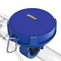 Inwa Bluetooth Bicycle Speaker, Portable, 5w8H IPX7 Equipped Bicycle Stand, Carabiner Hook, Built-in Microphone, TF Card Mode (Blue)