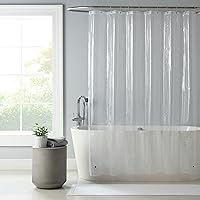 Arkwright Bathroom Shower Curtain Liner - (2-Pack) Waterproof, Clear 8 Gauge PEVA Heavy Duty Liners, Soap Scum Resistant, Rust-Proof Metal Grommets, Stay-Put Weights, 72x72