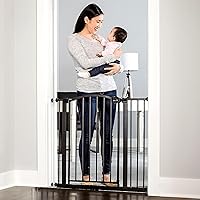Regalo Easy Step Arched Décor Walk Thru Baby Gate, Includes 4-Inch Extension Kit, 4 Pack Pressure Mount Kit and 4 Pack Wall Mount Kit, Bronze, 30-Inches Tall (Pack of 1)