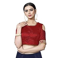 Women's Blouse for Saree New Indian Readymade Bollywood Designer Party Wear Padded Crop Top Choli Plus Size 5XL