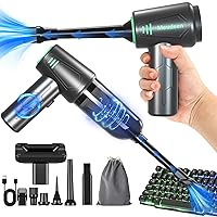 Compressed Air Duster - Mini Vacuum - Keyboard Cleaner 3-in-1-150000RPM Portable Electric Air Can - Cordless Blower Computer Cleaning Kit(Air-118 Pro)