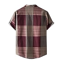 2024 Summer Beach Hawaiian Shirt,Casual Short Sleeve Shirt,Loose Fit Button-up Tropical Oversized Shirts