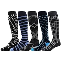 Dr. Motion Compression Socks For Men & Women BEST Graduated Athletic Fit For Walking, Hiking, Running, Nurses 5 Pairs