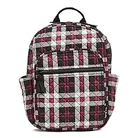 Vera Bradley Women's Cotton Small Backpack, Fireplace Plaid, One Size