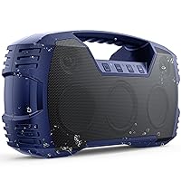 VOCBOOM Bluetooth Speaker, Portable Wireless IPX7 Waterproof Speakers, 40W （60W Peak Stereo Sound, Deep Bass, 32H Playtime, TWS Pairing, Built-in Power Bank, for Outdoor,Pool, Beach-Nightblue