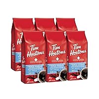 Tim Hortons French Vanilla, Flavored Roast Ground Coffee, Perfectly Balanced, Always Smooth, Made with 100% Arabica Beans, 12 Oz (Pack of 6)