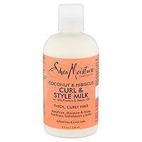 Shea Moisture Coconut & Hibiscus Curl & Style Milk 8 Ounce (235ml) (6 Pack)