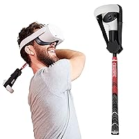 Meta Quest, Meta Quest 2 and Rift S DriVR Golf Club Handle Attachment - Realistic VR Golf Simulator Handle - Weighted VR Golf Club Grip for Enhanced Play