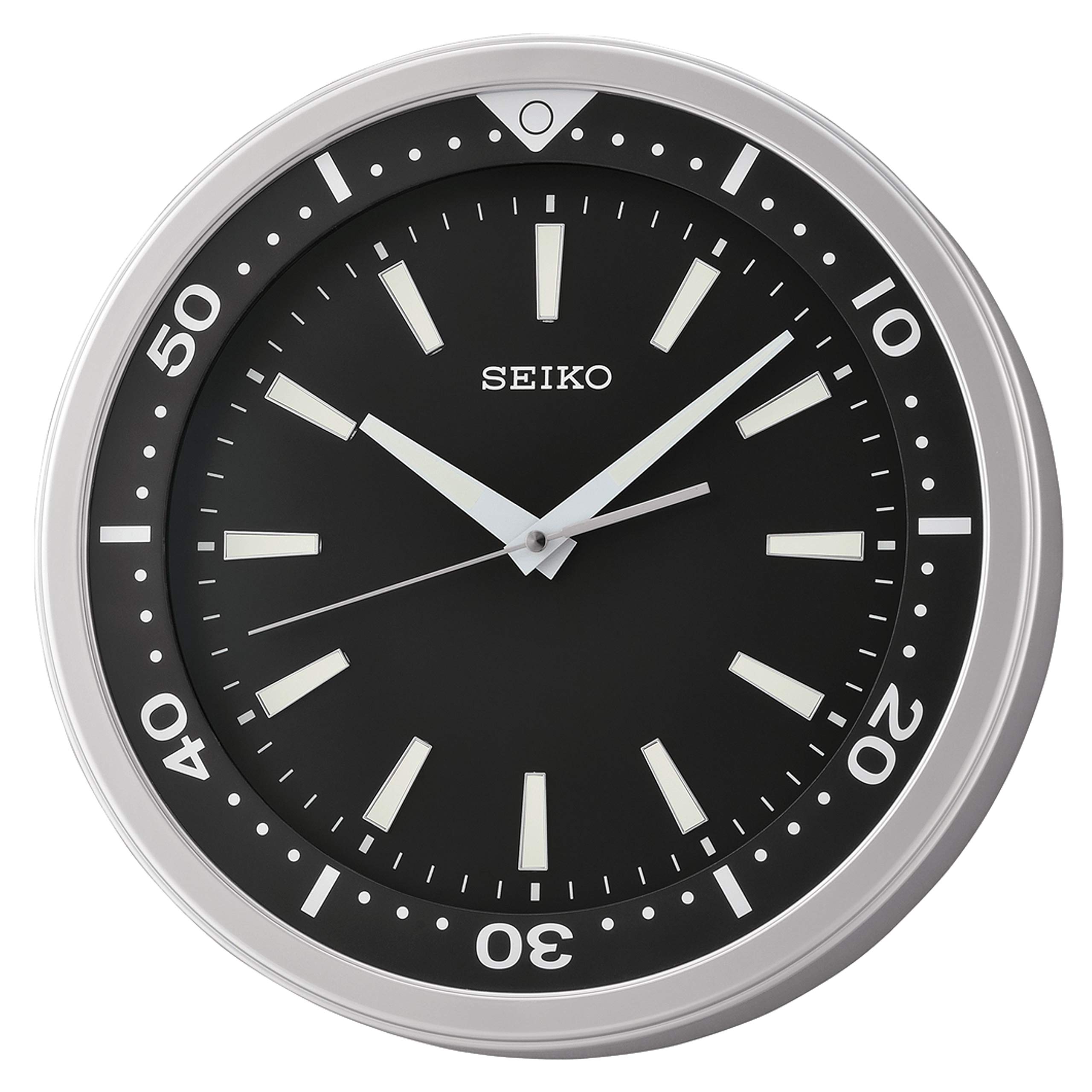 Mua SEIKO 14 Inch Watch Face Inch Wall Clock, Black & Silver Tone with Quiet  Sweep trên Amazon Mỹ chính hãng 2023 | Fado