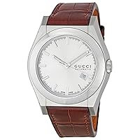Gucci Men's YA115204 115 XL Silver Dial Watch