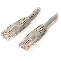 StarTech.com Cat5e Ethernet Cable - 25 ft - Gray - Patch Cable - Molded Cat5e Cable - Long Network Cable - Ethernet Cord - Cat 5e Cable - 25ft (M45PATCH25GR), Grey