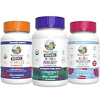 MaryRuth's Kids Immunity Gummies, Organic Vitamin D3 Gummies, & Kids Magnesium Gummies, 3-Pack Bundle, Immune Support, Bone Support, Calm & Relaxation Support, and Overall Health, Vegan & Non-GMO