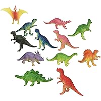 Rhode Island Novelty 3 Inch Mini Dinosaurs, One Dozen Assorted