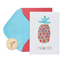 Papyrus Thank You Cards with Envelopes, Pineapple (20-Count)