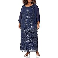 Brianna Women's Embellished Tiered Gown
