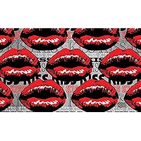 800425 Kiss Kiss Collage Valentine Door Mat 18x30 Inch Lips Outdoor Doormat for Entryway Indoor Entrance