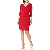 S.L. Fashions Women's Short Compression Dress with 3/4 Sleeve