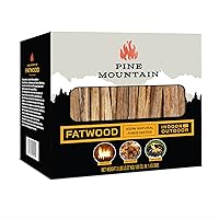 Pine Mountain StarterStikk 100% Natural Fatwood Firestarting Sticks, 5 Pound Natural Firestarting Wood Sticks for Campfire, Fireplace, Wood Stove, Fire Pit, Indoor and Outdoor Use