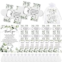 50 Sets Wedding Thank You Gifts Puzzle Piece Bottle Opener Wedding Fridge Magnet Thank You Blessing Tag Card and Organza Bag Appreciation Gifts Bridal Party Favors for Wedding Souvenirs