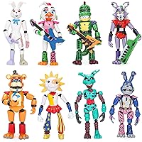 Jcnvcmc Five Night Game Figurines Toys - 8PCS Five Night Game Articulated Movable Action Figures Toys Dolls Collectible Figure